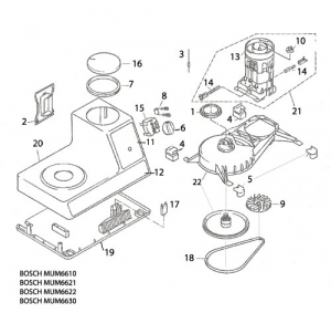 Bosch Universal Mixer Parts